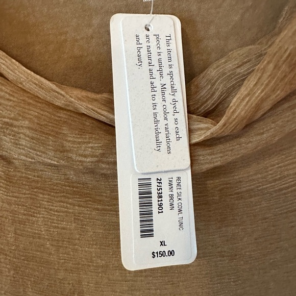 Soft Surroundings Renee Silk Cowl Tunic Embroidered NWT XL - Picture 3 of 4